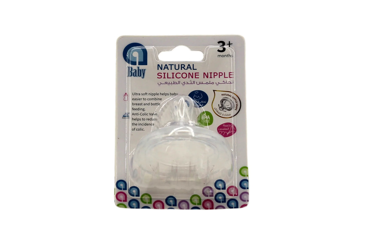 A Baby Natural Silicone Nipple 3M+