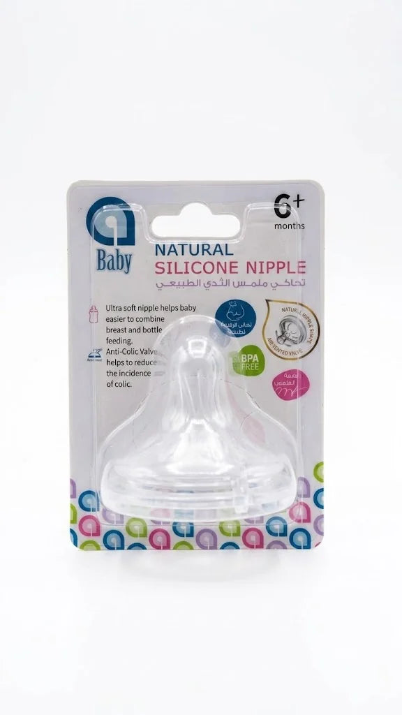 A Baby Natural Silicone Nipple 6M+