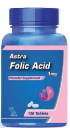 Astra Folic Acid 1mg 120 Capsule