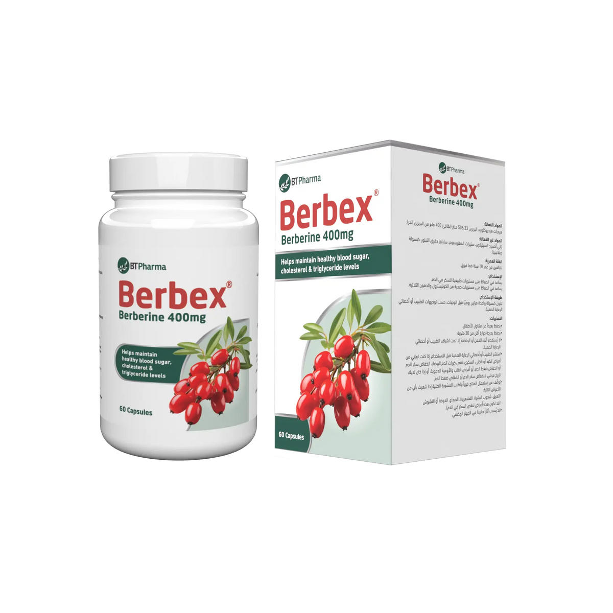 BT Pharma Berbex 400mg 60 capsules