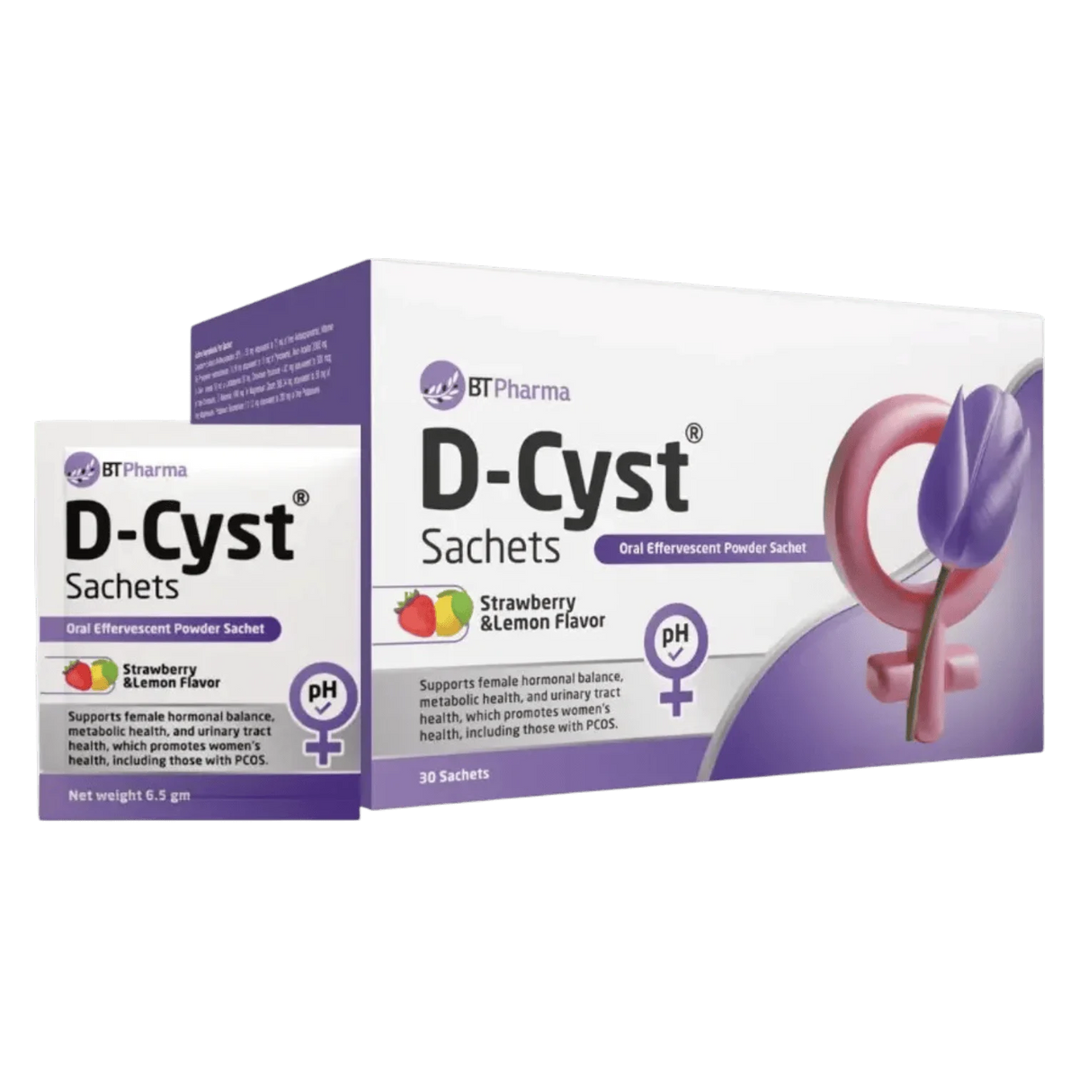 BT Pharma D-Cyst Strawberry & Lemon 30 Sachet