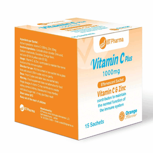 BT Pharma Vitamin C Plus Zinc 15 Effervescent Sachet