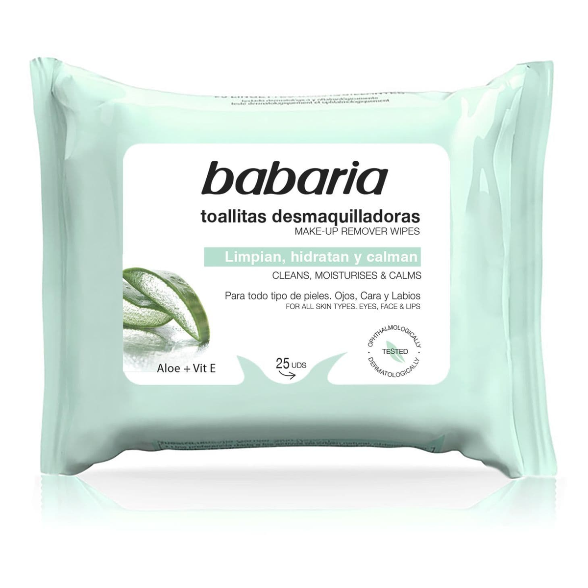 Babaria Aloe Vera Makeup Remover Wipes 25 Pcs