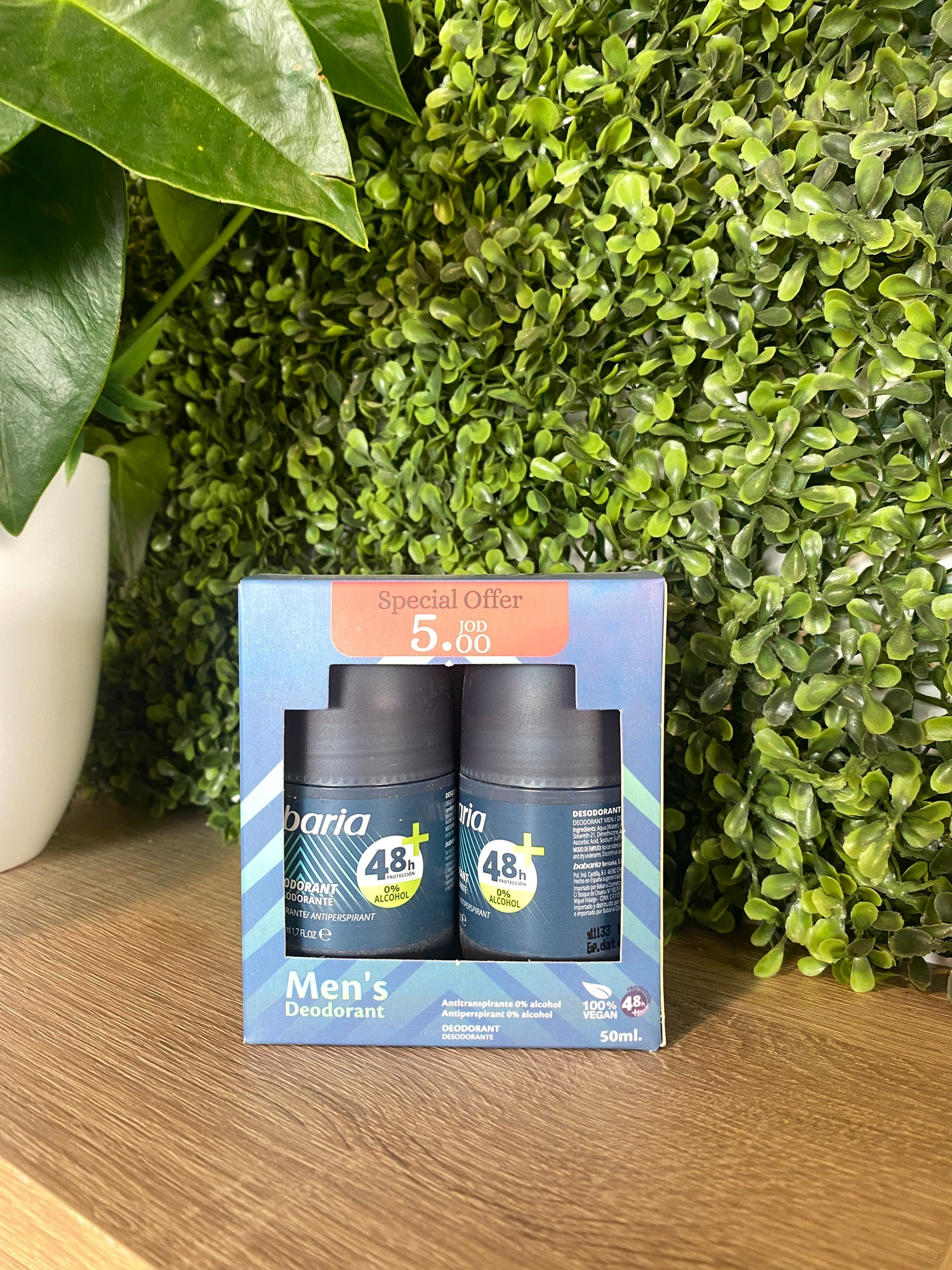Babaria Men's Deo Roll On 50ml 2 Pcs offer