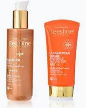 Beesline Suntan Oil Gold + After Sun Cooling Lotion Free 2*200ml