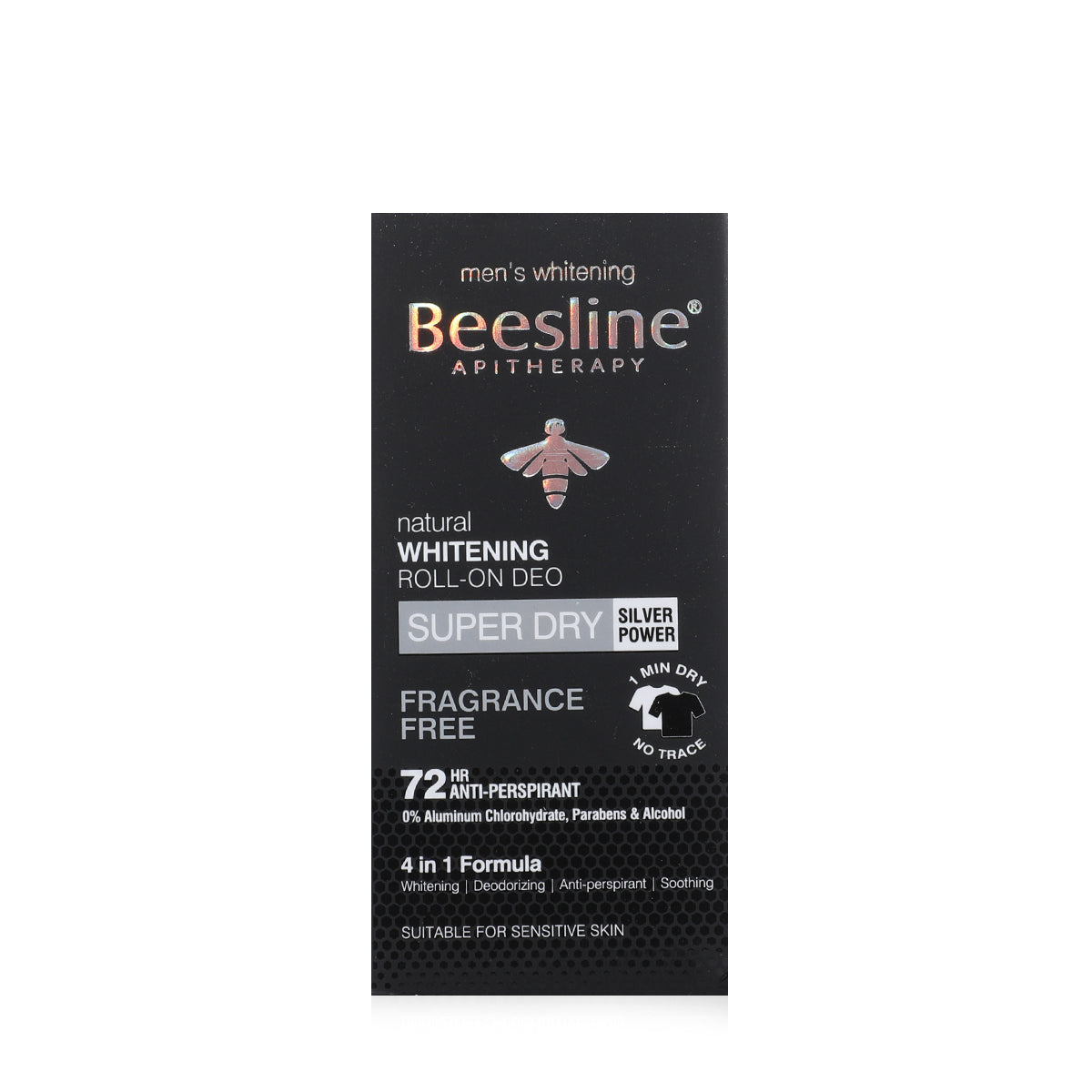 Beesline Whitening Roll-On Deo - Super Dry - Fragrance Free -Men 50ml