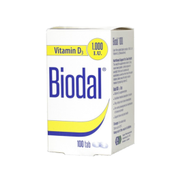 Biodal Vitamin D3 1,000 IU 100 Tablet