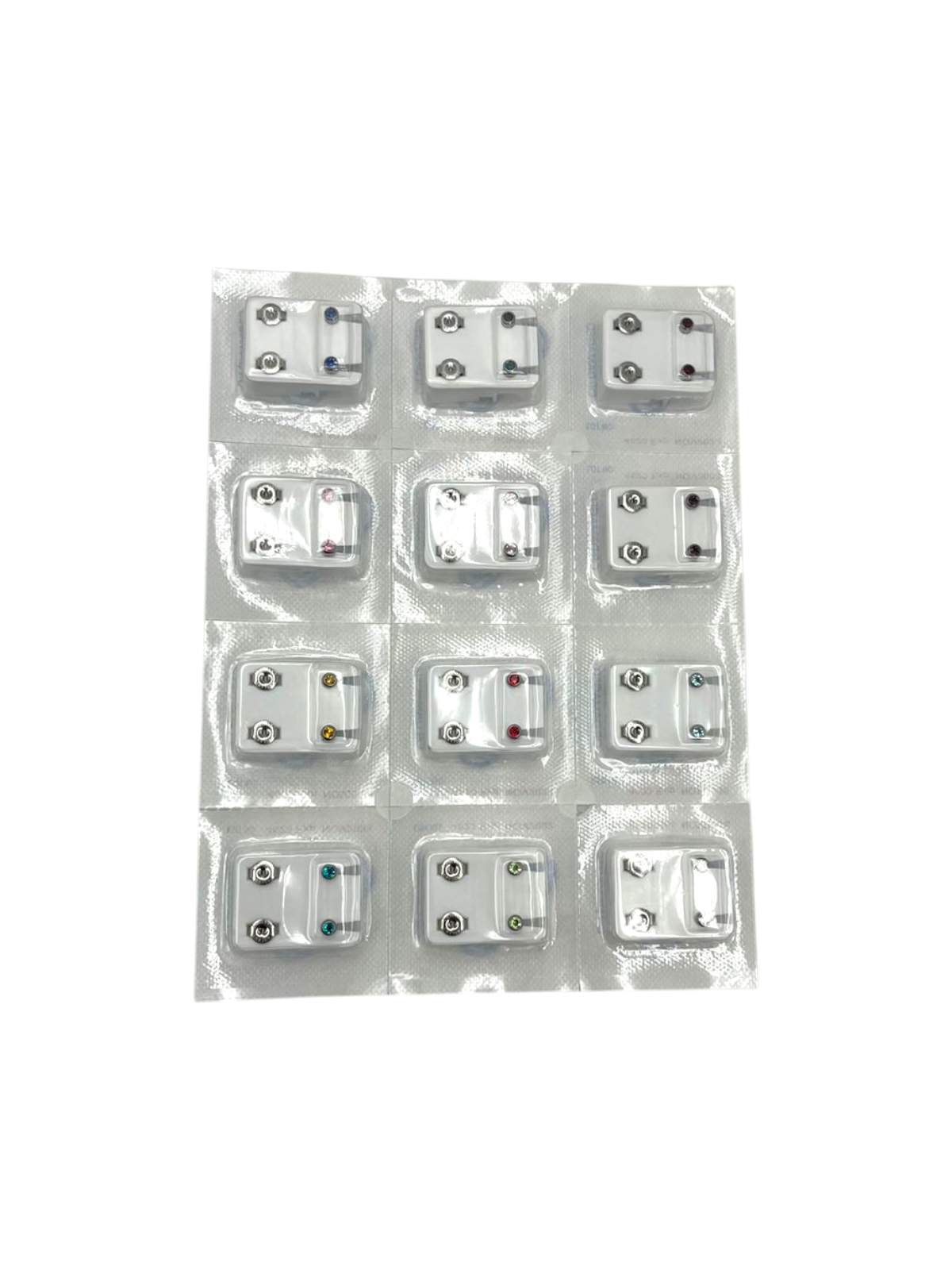 Caflon Earrings Silver Color 12 Pairs