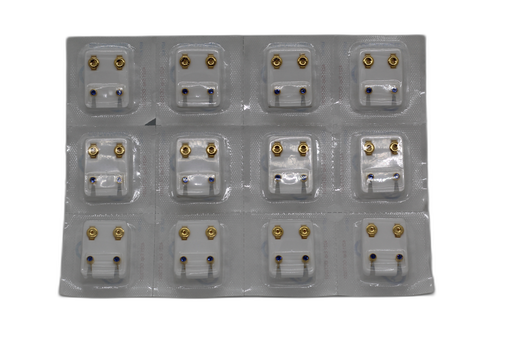 Caflon Medical Earring Gold Dark Blue