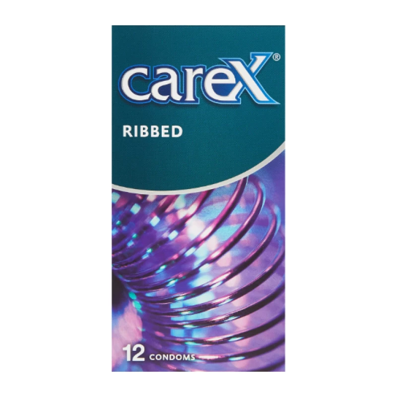 Carex Ribbed Condom 12 Pieces