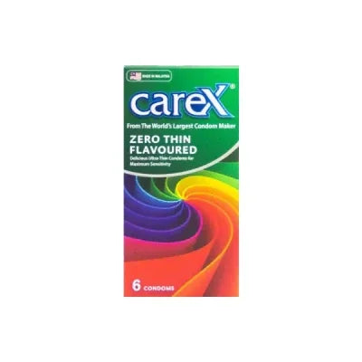 Carex Zero Thin Flavoured Condoms 6 Pieces