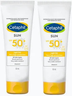 Cetaphil Spf50+ Light Sunblock Gel 50ml 1+1 Free Offer