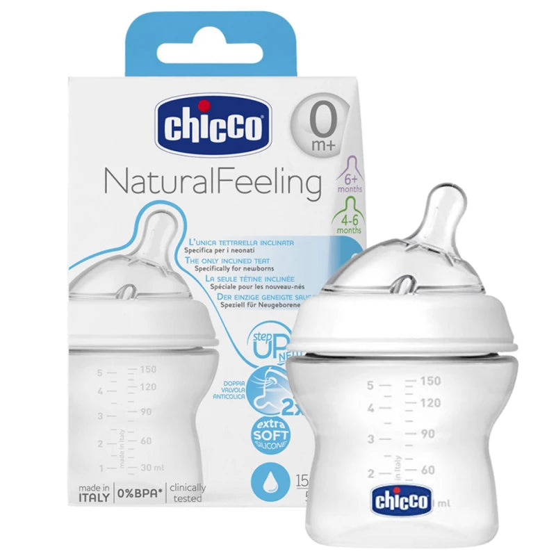 Chicco Natural Feeling Baby Bottle 0M+ Slow Flow 150 ml