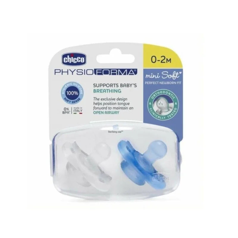 Chicco Mini Soft Soother For Boys 2 Pieces