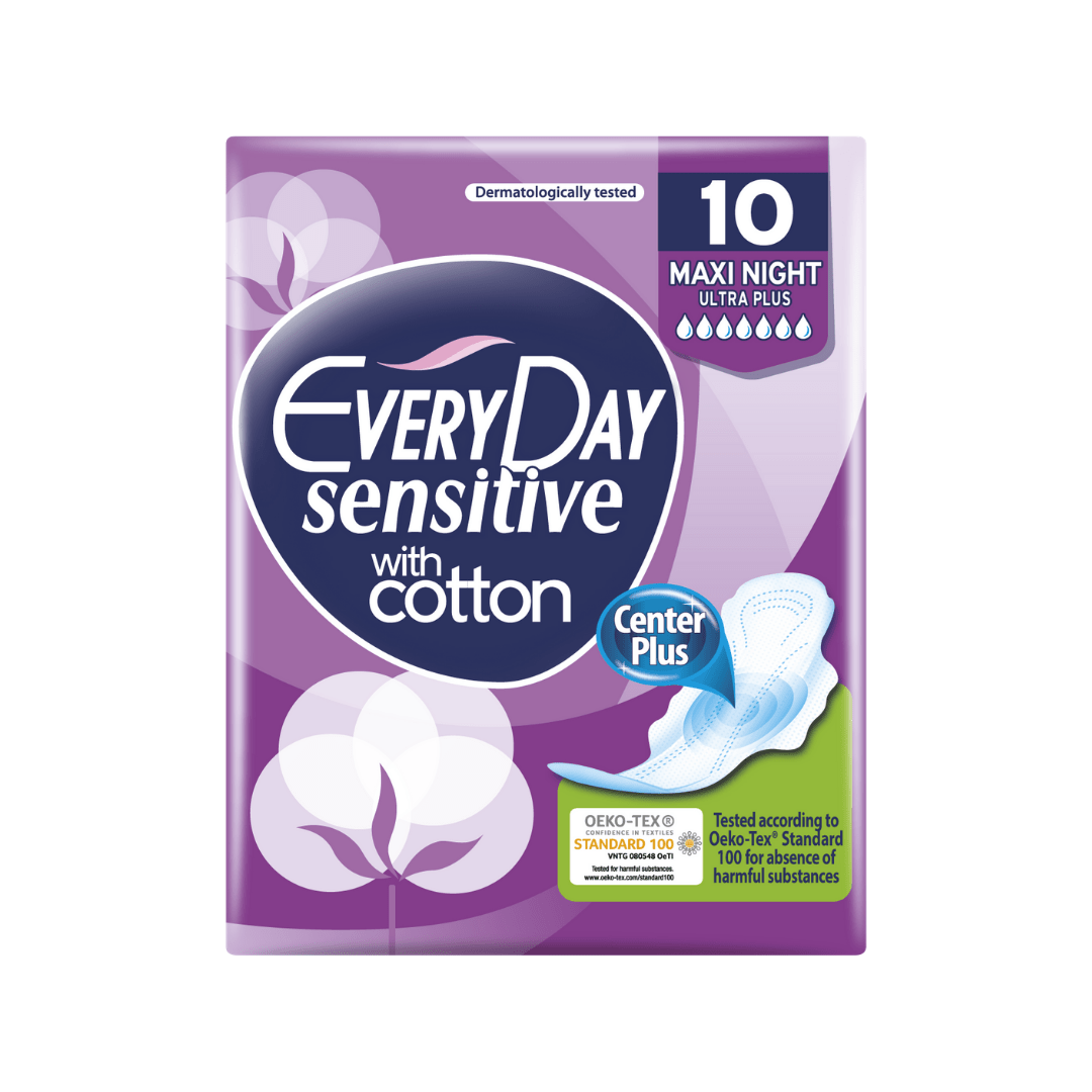 Everyday Sensitive Maxi Night 10 Sanitary Pads