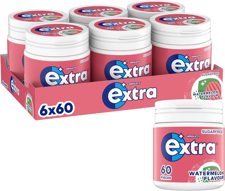 Extra Chewing Gum Watermelon Box 6 Jars