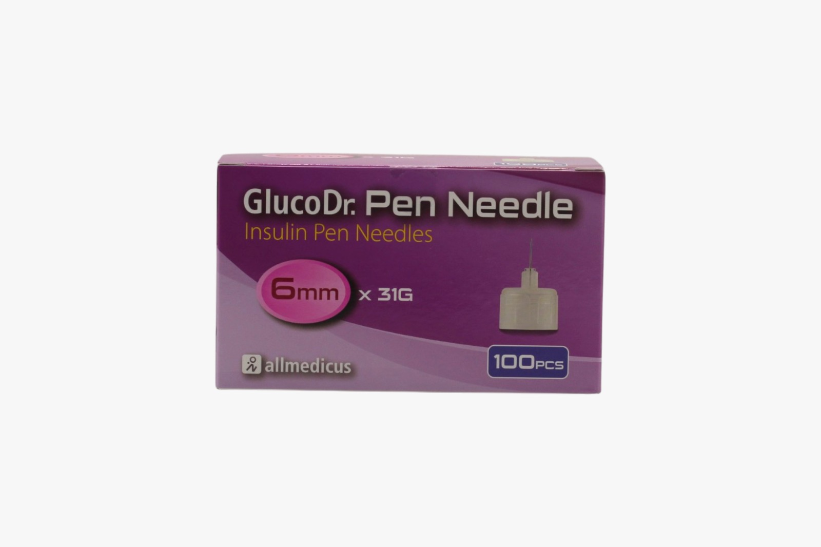Gluco Dr Pen Needles 6mm 100 Pcs