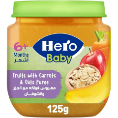 Hero Baby Fruits + Carrots & Oats Jar 125g