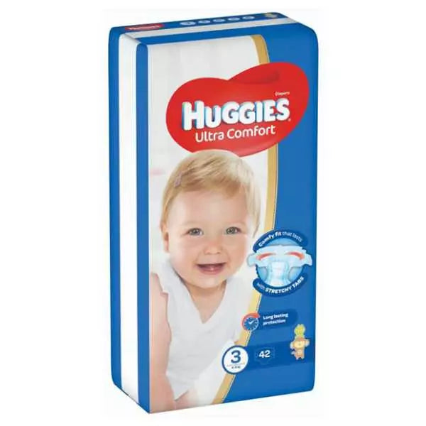 Huggies Jumbo (3) 42 Baby Diapers