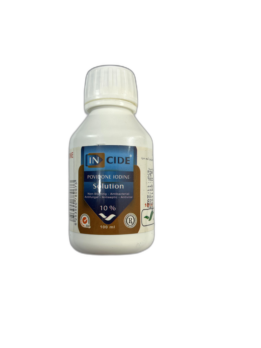 Incide Povidone-Iodine 10% Antiseptic Solution 100ml