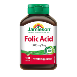 Jamieson Folic Acid 1mg 100 Tablet