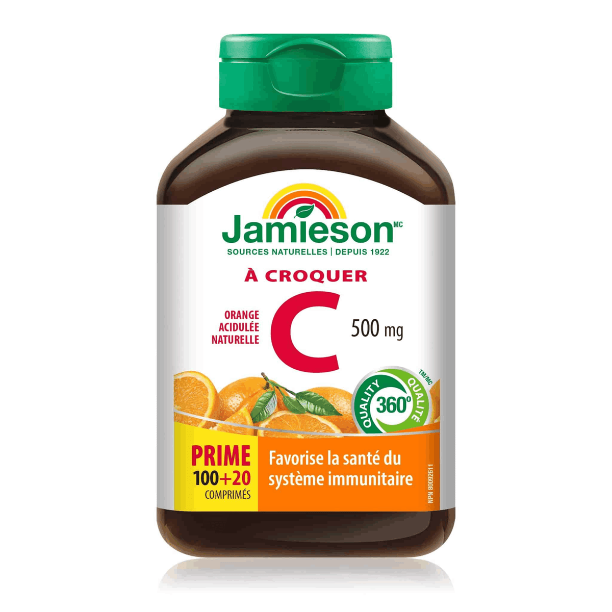 Jamieson Vitamin C 500mg 120 Chewable Tablets
