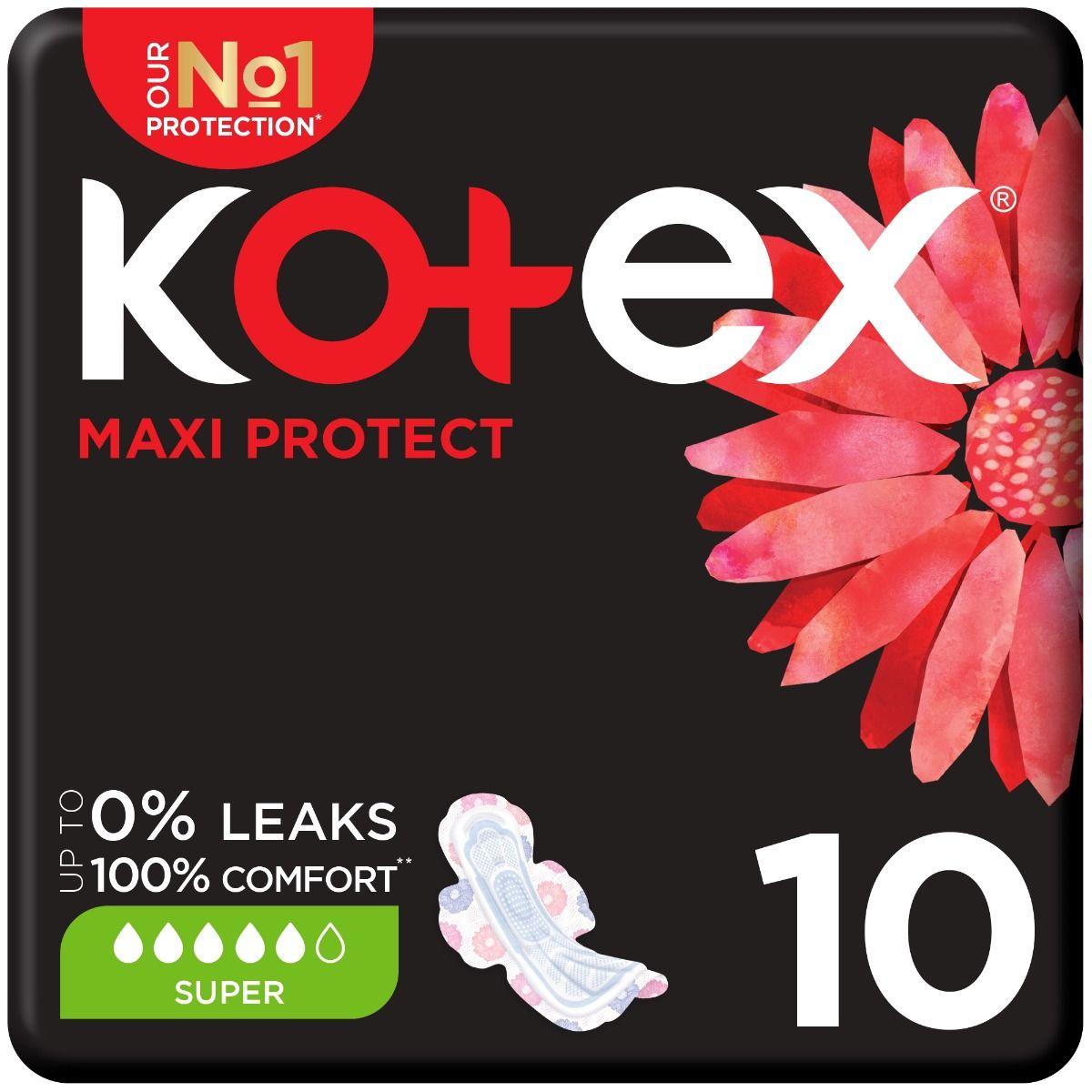Kotex Maxi Natural Super 10 Pads