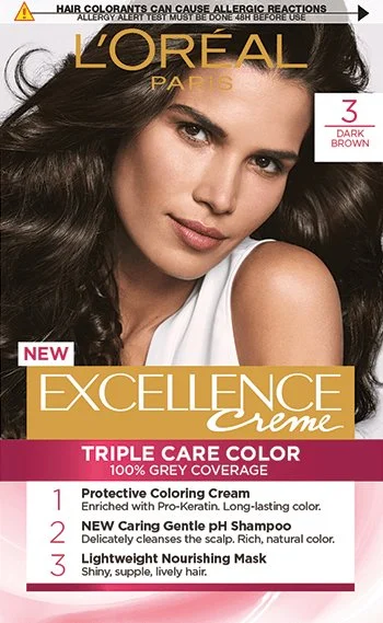 L’Oreal Paris Excellence No Ammonia Hair Color 3.0 Dark Brown
