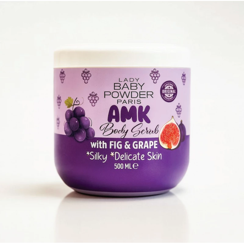 Lady Baby Powder AMK Body Scrub Fig & Grape 500ml