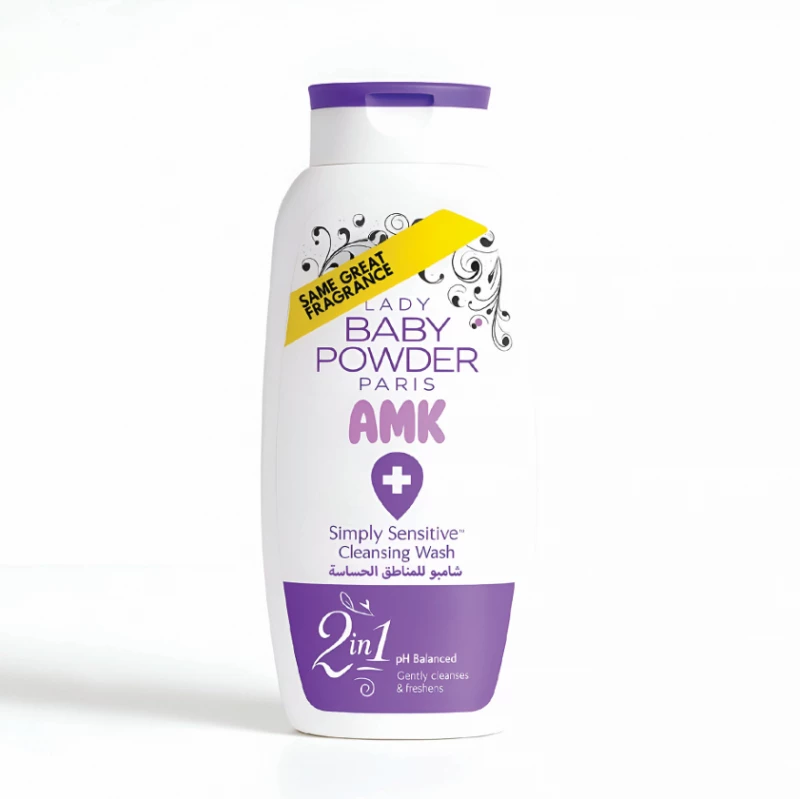 Lady Baby Powder AMK Simply Sensitive Cleansing Wash Purple 250ml