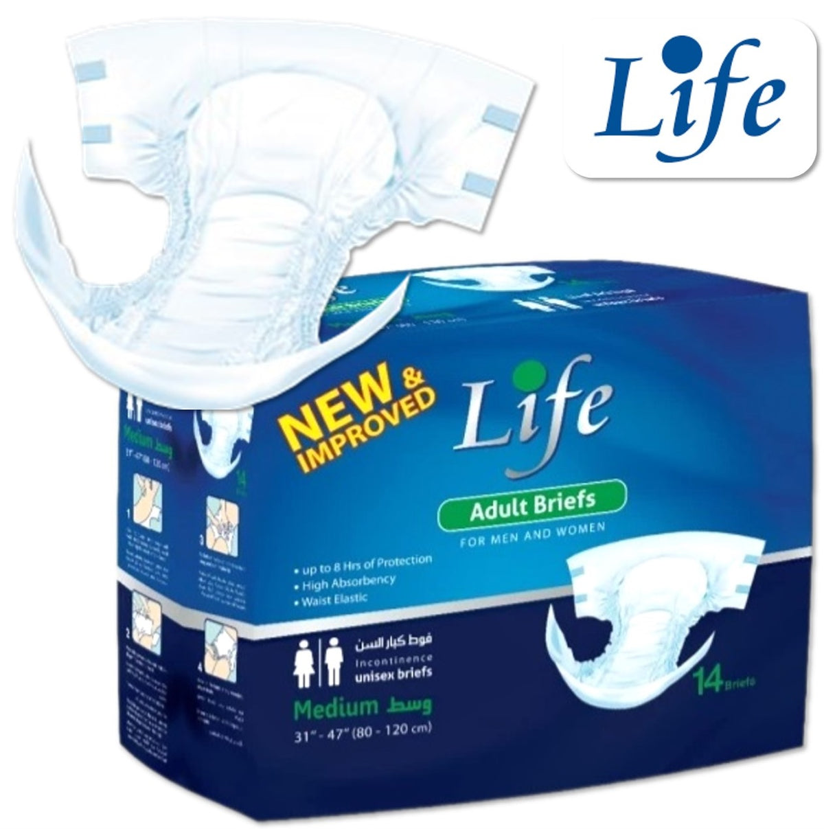 Life Unisex Medium Adult Diaper 14