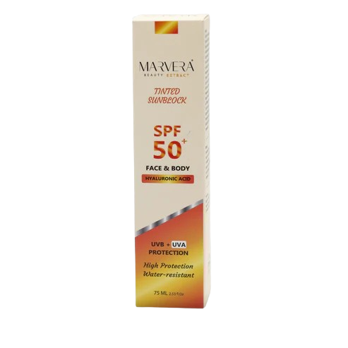 Marvera Tinted Sunblock SPF50+ Cream 75ml