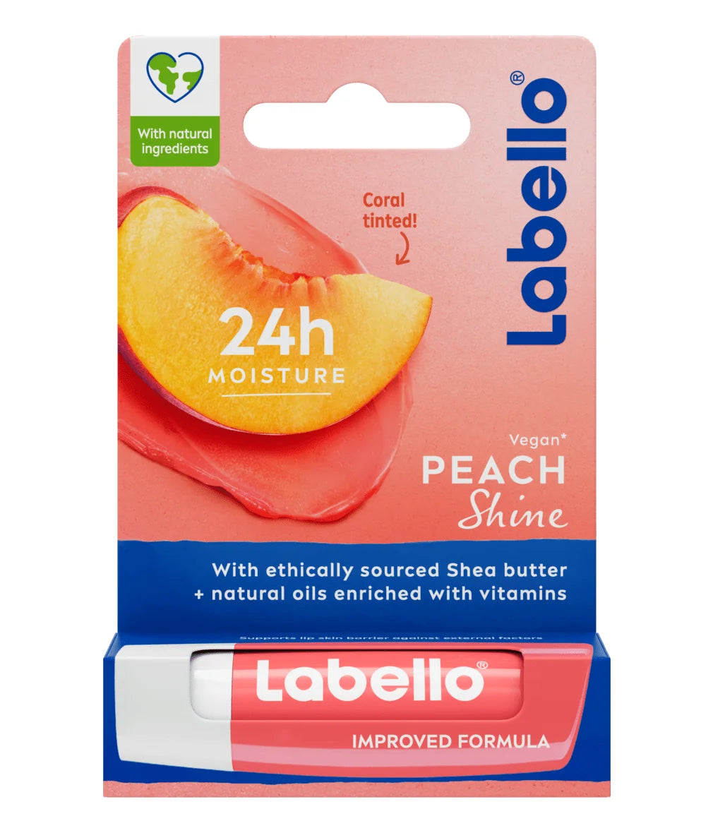 Nivea Labello Peach Shine Lip Balm 4.8g