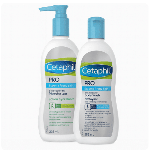 Offer Cetaphil Pro Eczema Prone Skin Body Lotion + Body Wash Package – 2 Pcs