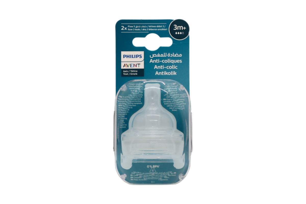 Philips Avent Anti-Colic Medium Flow Teat 3 Holes 3M+