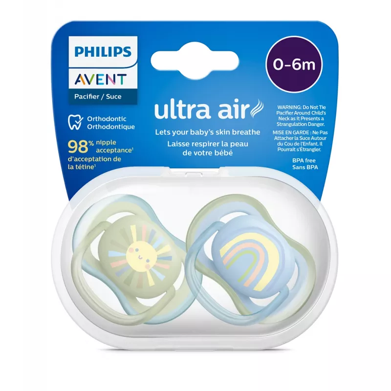 Philips Avent Ultra Air 0-6M Soother Boy 2 Pcs