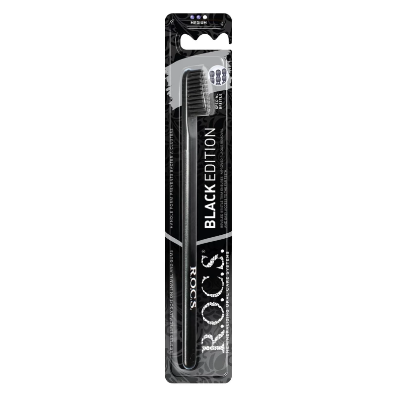 R.O.C.S. Black Edition Medium Toothbrush