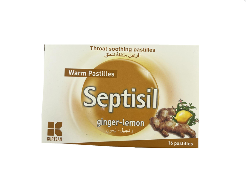 Septisil Ginger and Lemon 16 Lozenges