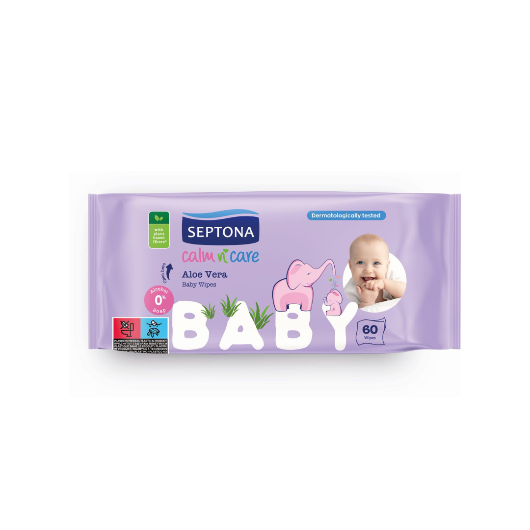 Septona Aloe Vera Baby Wipes 60 Pcs