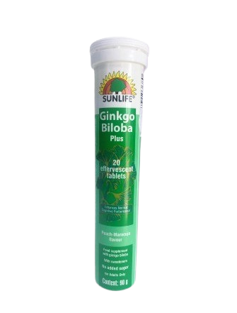 SunLife Ginkgo Biloba Plus Effervescent 20 Tablets