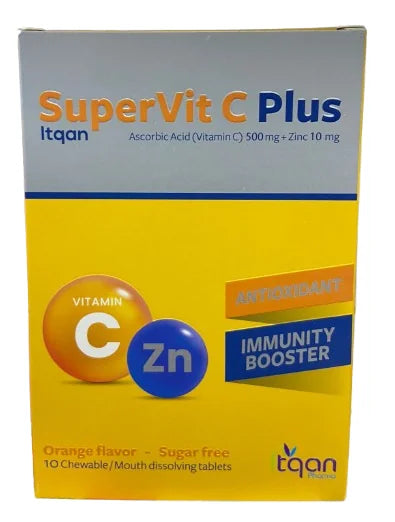 Itqan Super Vit C Plus 500mg 10 Chewable Tablet