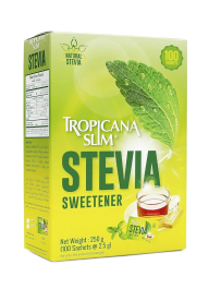 Tropicana Slim Stevia Sweetener with Chromium 100 Sachets