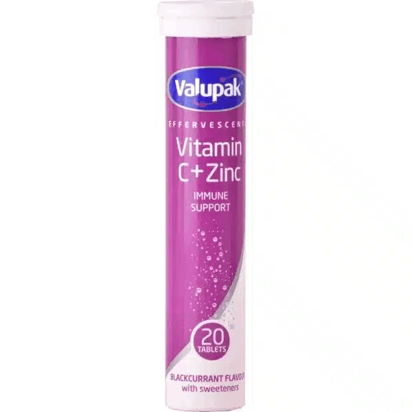 Valupak Vitamin C + Zinc Effervescent Tablets 20 Tablets