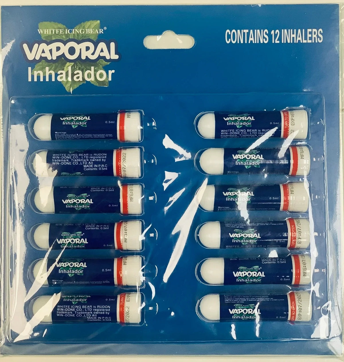 Vaporal Inhalor 0.5ml 12 Pcs
