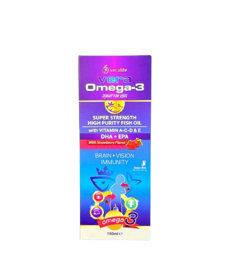Vera Omega-3 Strawberry Syrup 150ml