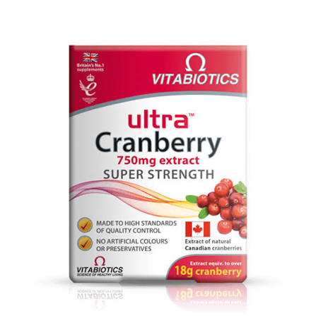 Vitabiotics Ultra Cranberry 750mg 30 Tablets