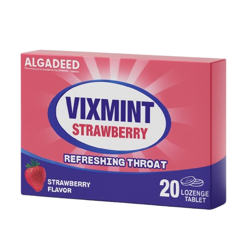 Vixmint Strawberry Throat Lozenges 20 Pieces