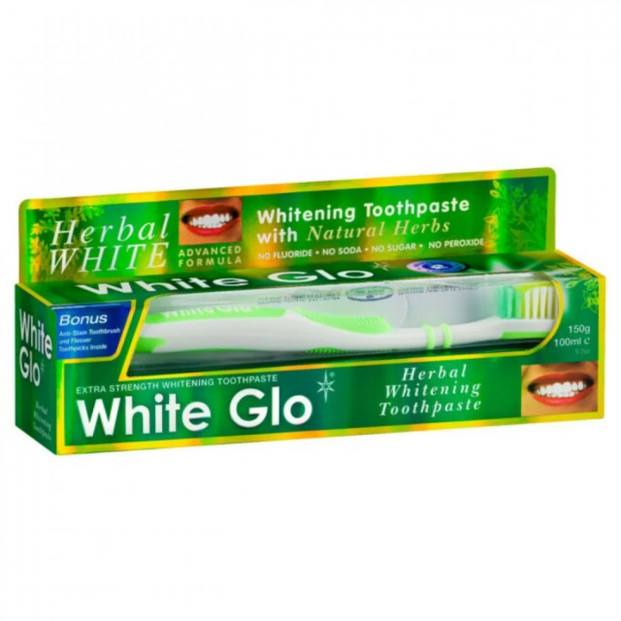 White Glo Herbal Whitening Toothpaste 100ml