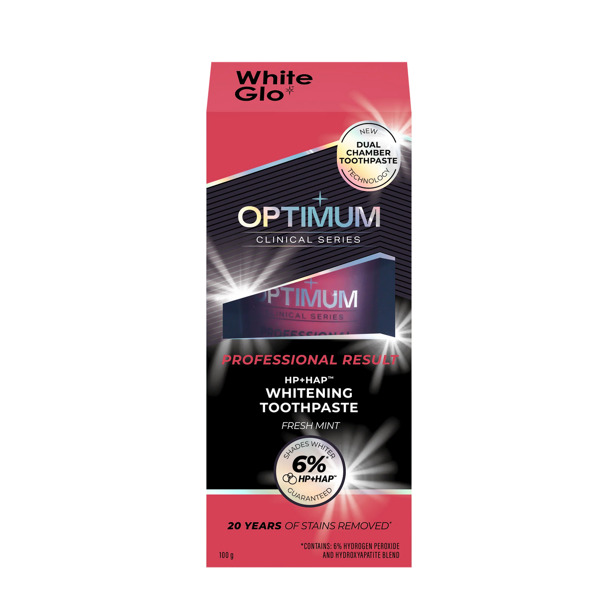 White Glo Optimum Professional Result Toothpaste 100g