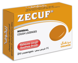 Zecuf Herbal Cough Lozenges Orange 24 Lozenges